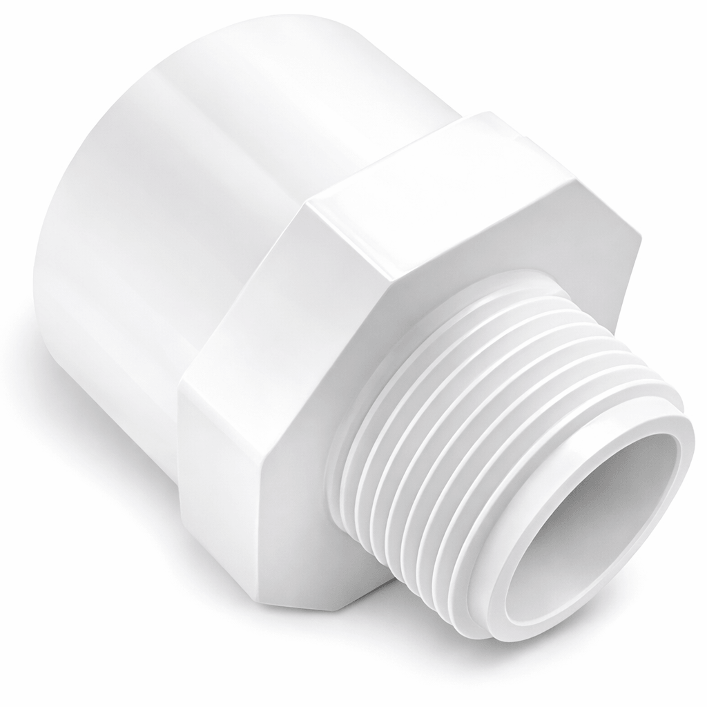 Adaptador macho de presión para piscinas y jacuzzi 