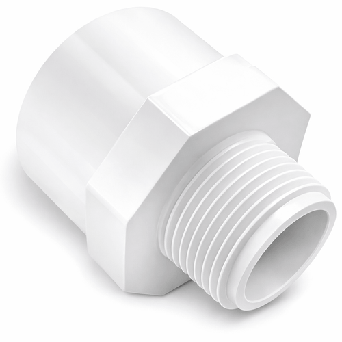 Adaptador macho de presión para piscinas y jacuzzi 