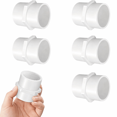 Adaptadores blancos para piscinas y jacuzzi